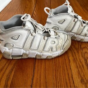 Nike Air More Uptempo - kids 4Y (rare triple white)